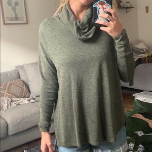 olive cowl neck sweater